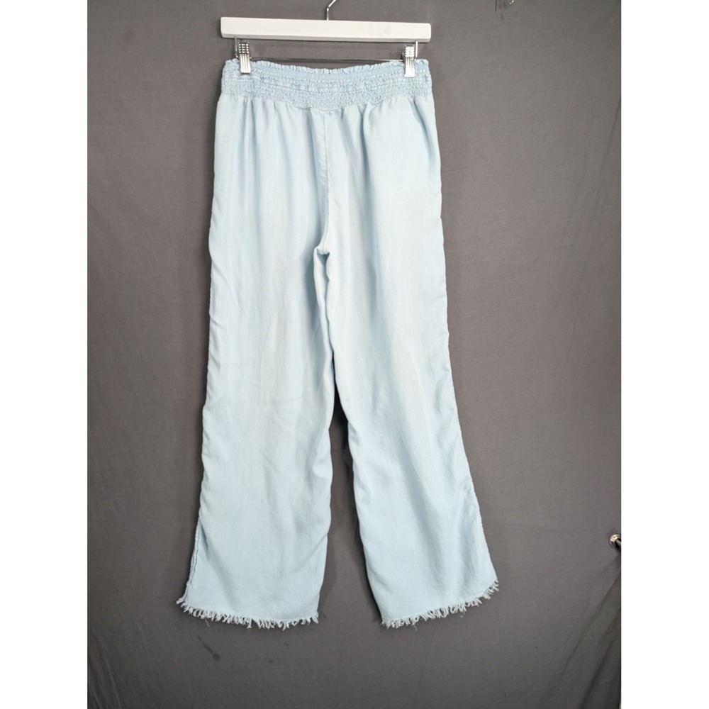 Aerie Light Wash Smocked Waist Wide Leg Pants Light Blue Size M SKU 8487